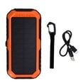 thumbnail image 2 of Power Bank, Hand Crank 20000mAh LED Light 4 Cables Compass Spirit Level Solar Power Bank  for Travel Orange,Black, 2 of 7