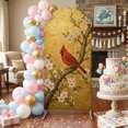 Red Cardinal Arch Backdrop Covers 6 FT, Vintage White Cherry Blossoms ...