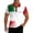 Red, variant on Men's Polo Shirts Men's Short Sleeve Zip Neck Polo Shirt Italian Flag Print Modern Themed Casual Climate Comfort Everyday Style Lightweight Breathable Black L