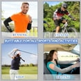 thumbnail image 5 of Mangas de sol de compresión con protección UV para hombres y mujeres, bloqueador solar de verano, ciclismo, conducción, golf, correr, rosa, S, 5 of 5