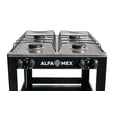 thumbnail image 3 of Parrilla de gas 4 quemadores con estante y cubierta de acero inoxidable ALFA  412-4, 3 of 4
