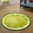 thumbnail image 5 of Mosiee New Practical Fruit Rug Cartoon Round Rug Leather Ball Lemon Round Area Rugs Soft Floor Carpet Kitchen Floor Mat, 5 of 5