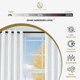thumbnail image 5 of Superior Senna Blackout Curtains Set of 2, Rod Pocket Curtain Panel Pair, Snow White, 26"W x 63"L, 5 of 10