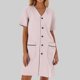 thumbnail image 1 of WILLBEST Vestidos Para Mujer Bata De Laboratorio Blanca De Manga Corta Suelta De Color Liso Para Mujer, 1 of 3