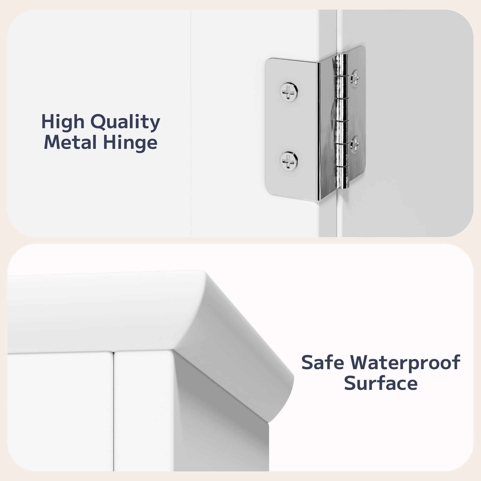 Over The Toilet Storage Cabinet, Asofer Bathroom Shelf Organizer with Anti-Tip Device Small Freestanding Space Saver, White