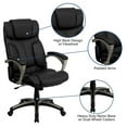 thumbnail image 3 of Flash Furniture Hansel High Back Folding Black LeatherSoft Executive Swivel Office Chair with Arms, 3 of 5