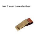 thumbnail image 4 of Bearachild Bolígrafo de Metal de cuero, portalápices portátil, Clip para bolígrafos, diarios, Clips para recibos, papelería decorativa para Carpetas de archivos Tipo 6 Marrón, 4 of 6