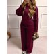 thumbnail image 5 of Conjuntos de Dos Piezas para Mujer, Sudadera, Ropa Informal de Viaje, Chándal de Pierna A , Chándales Cómodos. Vino Tinto S, 5 of 7