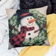 thumbnail image 2 of Autua Christmas pillowcase, decoration snowman Santa pillowcase sofa winter vacation indoor outdoor home red and white decoration 20x20in, 2 of 5
