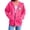 Hot Pink, variant on YVNAURA Women's Halloween Zip Up Sweatshirt Long Sleeve Full Zip Hoodie Cute Pumpkin Ghost Bat Print Oversized Sweatshirt with Pockets Loose Fit Fall Casual Spooky Top 1 Pack, Dark Purple,L