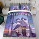thumbnail image 4 of Suzume Conjunto de sábanas temático, trío de piezas, cómodo y amigable con la piel, diseño único, regalo de decoración para el hogar para familiares, amigos y fans,135cm *200cm, 4 of 6