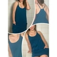 thumbnail image 3 of Womens Plus Size Nightgown Sleeveless Sleepwears Adjustable Strap Lounge Dress with Pockets,  Light pink XL, 3 of 9