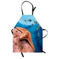 thumbnail image 1 of Starfish Apron Starfish Hard Coral with Group of Damselfish Water Surface Caribbean Sea Colorful, Unisex Kitchen Bib Apron with Adjustable Neck for Cooking Baking Gardening, Multicolor, by Ambesonne, 1 of 3