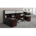 thumbnail image 6 of GOF L-shaped Desk & Pedestal Set (66”D x 72”W x 29”H, Mahogany) Modern Executive Workstation Desk Set, 6 of 6