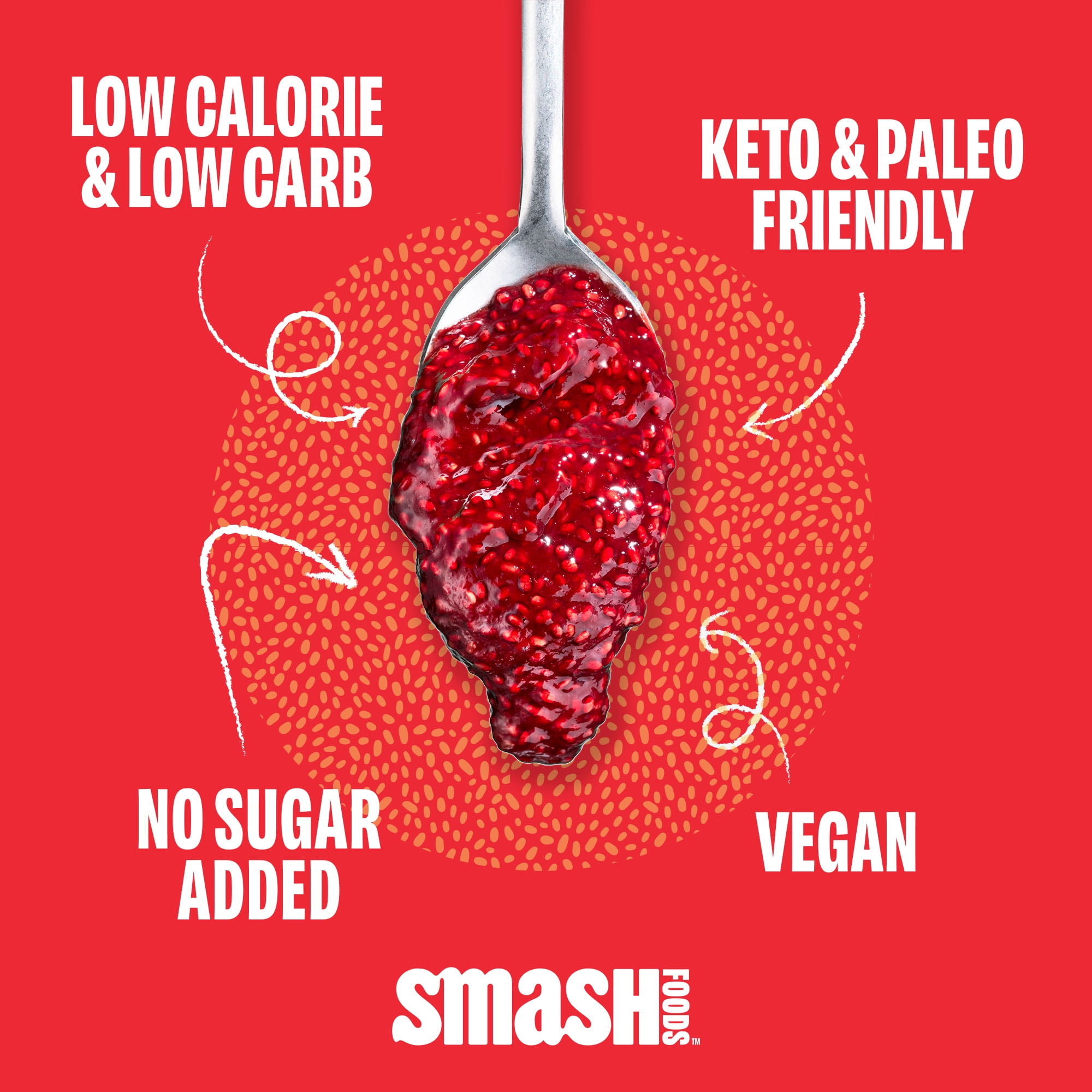 Smash Foods Jam, Adventure Variety 4-Pack, No Sugar Added, Low-Calorie