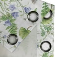 thumbnail image 4 of Ambesonne Botanical Grommet Curtain, Forest Pattern Leaves Art, 50"x63", Fern Green Lavender White, 4 of 5
