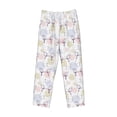thumbnail image 4 of Goofa Hand Drawn Rabbit Printed Soft Pajama Pants for Men, Wide Leg Comfy Casual Lounge Yoga Pants-Small, 4 of 9