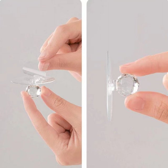 Tirador de cajón con forma de cristal brillante para puerta de armario doméstico, tirador auxiliar para ventana, gancho para inodoro