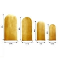thumbnail image 3 of BalsaCircle 4 Gold Fitted Metallic Spandex Round Top Wedding Arch Backdrop Stand Covers Set Wedding Party Events, 3 of 8