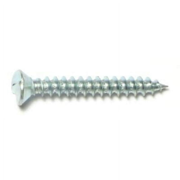 #10 x 1-1/2" Zinc One-Way Slotted Oval Head Sheet Metal Screws (12 pcs.)
