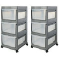 thumbnail image 1 of Life Story Classic 3 Shelf Storage Organizer Plastic Drawers, Gray (2 Pack), 1 of 8