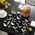 thumbnail image 4 of Halloween Bat Pattern Summer Placemats Table Placemats Set Of 4-Linen Kitchen Washable Placemats Table Mats 11.8"x17.7" Non-Slip Heat Resistant, 4 of 6