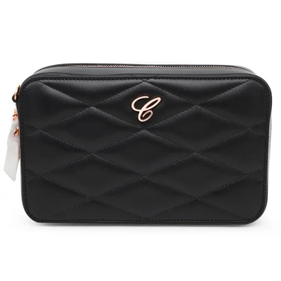 Chopard Happy Hearts Mini Chain Black Quilted Leather Handbag 95000-1098
