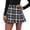 Black, variant on Teen Girls Cute School Skirt,Plaid Pleated Casual A-Line Mini Skirt High Waist Flare Gothic Mini Skirt Dress Girls Skater Skirt,Blue XS-L