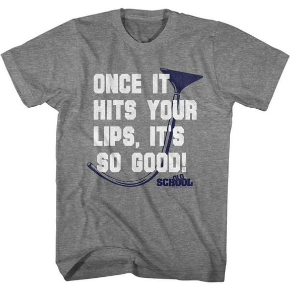 Old School Once It Hits Graphite Heather Adult T-Shirt 5Xl