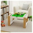 thumbnail image 2 of Kids 2 in 1 Play Table with 7 Storage Compartments,Compatible with Building Block,Modern Activity Learning Table Game Furniture-White as Pic, 2 of 9