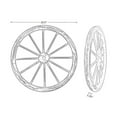 thumbnail image 3 of HGC Steel Rimmed Wooden Wagon Wheel Wall Decor - S, 3 of 5