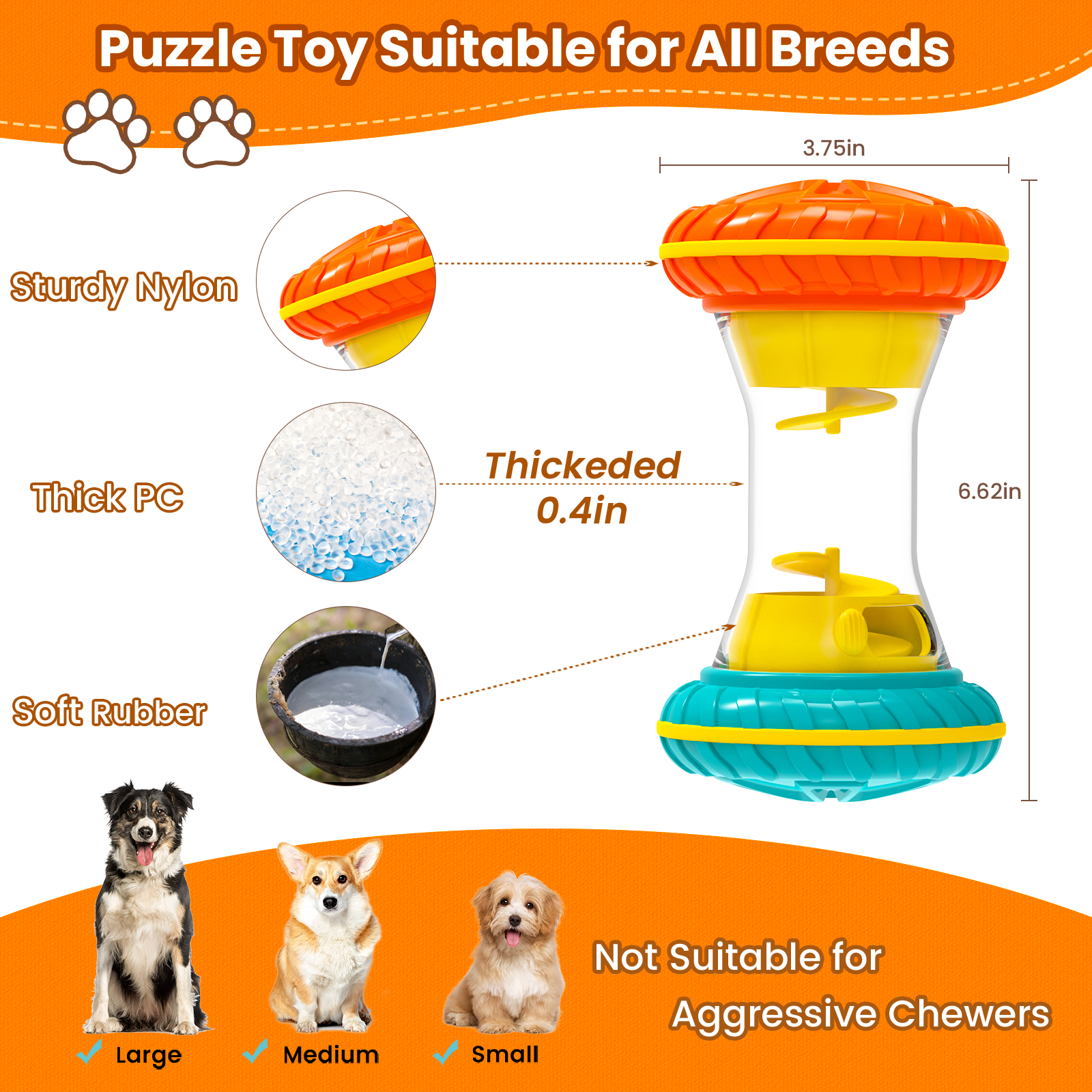 MateeyLife Dog Puzzle Feeder Treat Dispensing Toy photo 2