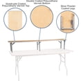 thumbnail image 4 of 72" x 12" x 12" Birchwood Bar Top Riser with Silver Legs, 4 of 9