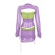 thumbnail image 4 of Suéteres De Punto Reggiseno Top Cardigan Minigonna Ladies Y2k Style Lace Up Beach Outfit Kuymtek Púrpura T L para Mujer, 4 of 9