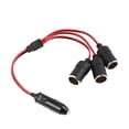 thumbnail image 1 of Unique Bargains 1 to 3 Way Car Cigarette Lighter Charger Female Socket DC 12V 24V, 1 of 2