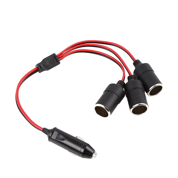 Enchufe de Cargador Hembra DC 12V 24V de Encendedor de Cigarrillos de 3 Vías