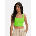 thumbnail image 3 of Women's Square Neck Crop Top Basic Sleeveless Fitted Tank Top Casual Cami, 3 of 6