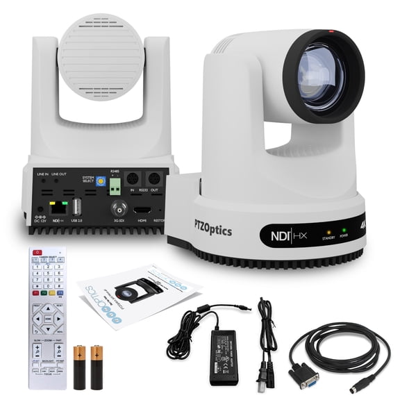 PTZOptics Move 4K SDI/HDMI/USB/IP PTZ Camera with 20x Optical Zoom (White) (PT20X-4K-WH-G3)
