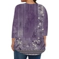 thumbnail image 5 of YLHFASHION T-Shirts Décontractés pour Femmes Grande Taille à Manches 3/4 Col Rond Mignons Tuniques Hauts T-Shirts Basiques Blouses Tee de Travail Business Haut Articles en Liquidation T-shirt à Manches Longues pour Femmes, 5 of 5