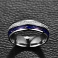 thumbnail image 3 of Men /Women 8mm Tungsten Carbide Ring for Men Women Lapis Lazuli and Imitation Meteorite Inlay Wedding Band Domed Style Size 7-12, 3 of 4