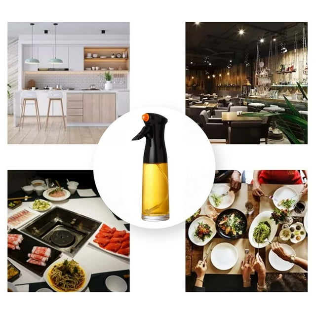 Iumwxz Oil Spray Bottle 220ml Oil Spray Bottle Press-Type Atomizing Oil Spray Pot Household Glass Oil Control Bottle Outdoor Barbecue Oil Spray Pot Oil Dispenser Kitchen Gadgets Black Glass My Order