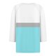 thumbnail image 5 of Fiudx Ofertas Flash Del Día Blusas Estampadas con Bloques de Color Informales para Mujer, Top con Cuello En V y Botones, Manga 3/4, Hombro a Manga, 5 of 5