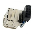 thumbnail image 4 of 2Pcs 9-Pin Motherboard to Dual USB 2.0 Connector Black 2 Ports A Female Internal Header Adapter, 4 of 10