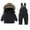 Black, variant on Kids Boys Girls Snowsuit, Waterproof Ski Jumpsuit Set Outdoor Thicken Warm Snow Clothes Blue 4-6T