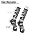 thumbnail image 2 of Sigee Psychedelic Skull Illusion Art for Socks for Men Women Socks Stocking Compression Socks, 2 of 6