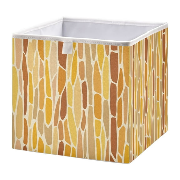 Fabric Open Basket Bins Foldable Storage Basket 2 Size Avliable Giraffe Stripes