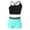 Geometric Black, variant on Manyakai Kids Girls 2 Piece Athletic Swimsuit Bathing Suit Crop Tank Top with Shorts Tankini Swimwear Lily 14