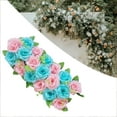thumbnail image 4 of Ramo de arreglos florales Zulema Rosas artificiales Fila de flores de boda, 4 of 7