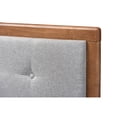 thumbnail image 5 of Baxton Studio Cosmo Lit Plateforme Moderne Transitionnel en Bois Fini Noyer Cendré 4 Tiroirs Taille Grand avec Rangement, 5 of 5