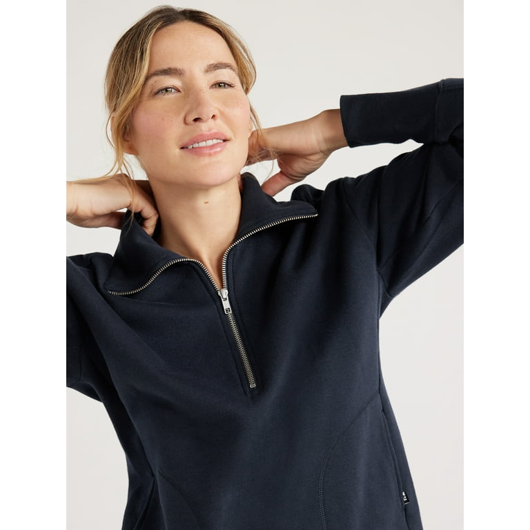 Free Assembly Women's Half Zip Sweatshirt, Sizes XS-XXXL Free Assembly Women's Half Zip Sweatshirt, Sizes XS-XXXL